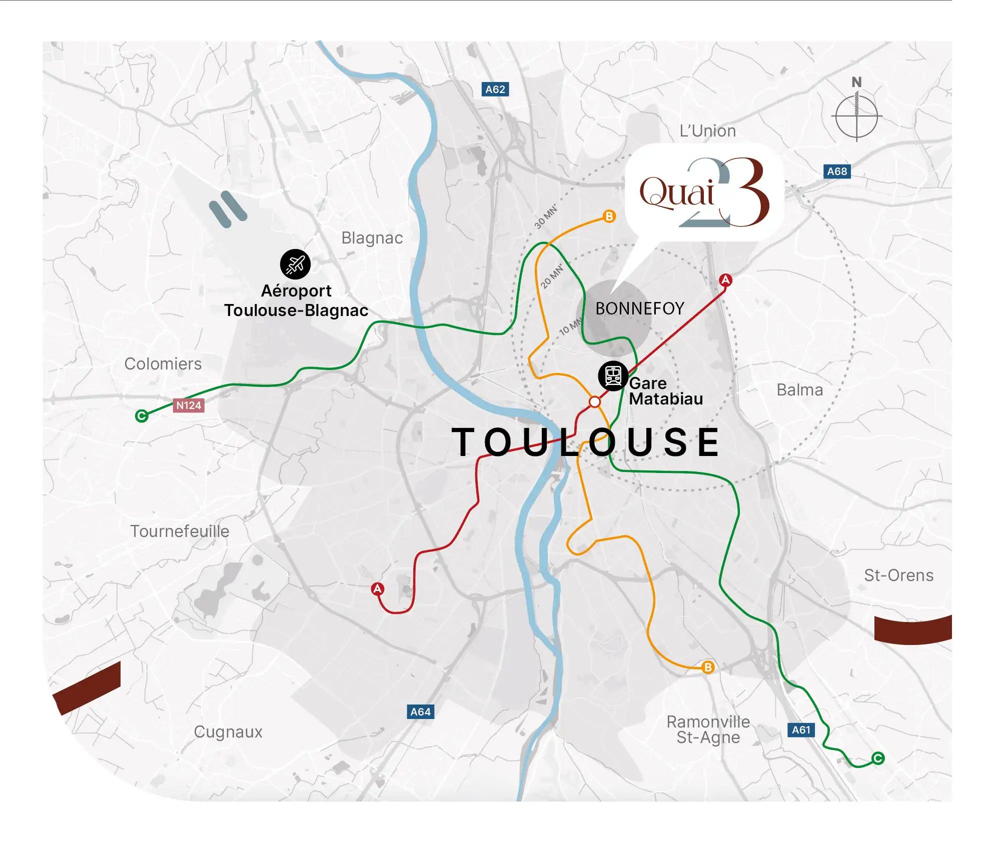 carte quai 23 localisation
